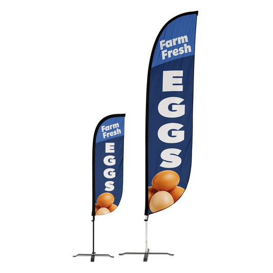 Farm Fresh Eggs Feather Flag