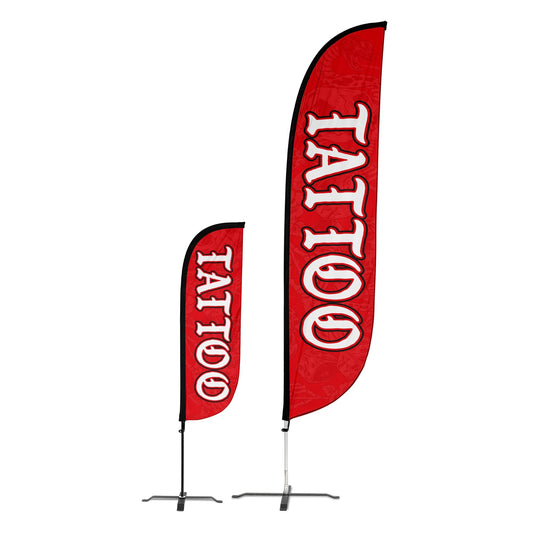Tattoo Feather Flag - Red