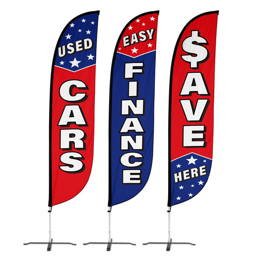 Auto Sales Feather Flag Bundle