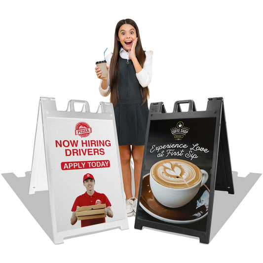 Deluxe Custom Plastic A-Frame Sign 24in x 36in