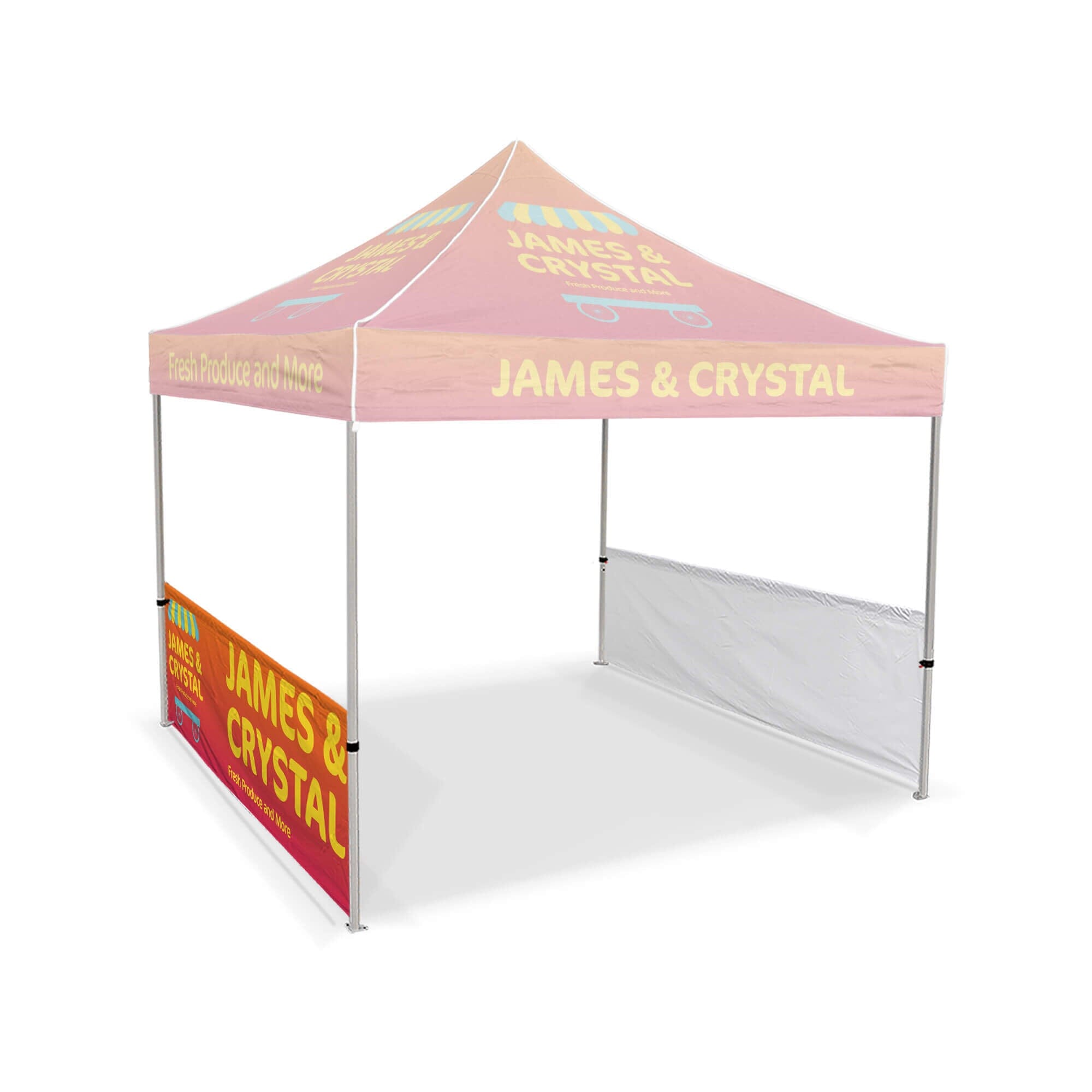 tent with side Custom 10ft x 10ft Half Side Wall Set