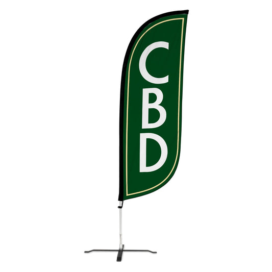 8ft CBD Feather Flag