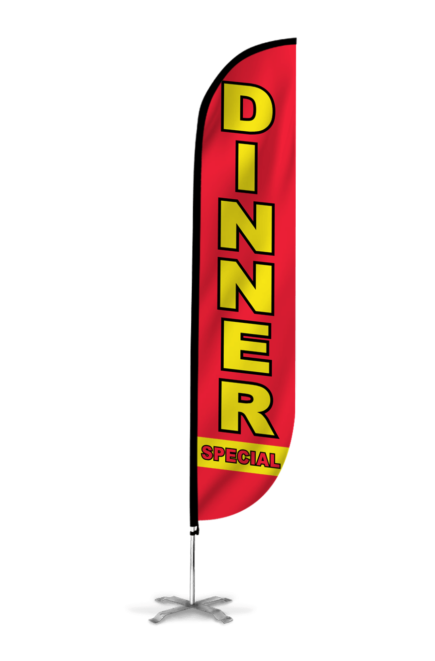 Diner Feather Flag Red 
