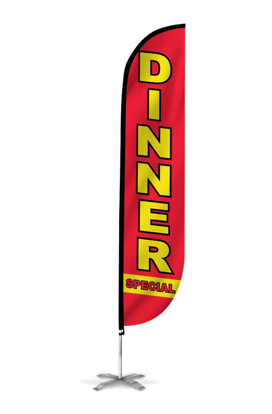 Diner Feather Flag Red