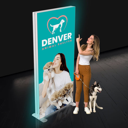 SEG Backlit Banner Stand Display
