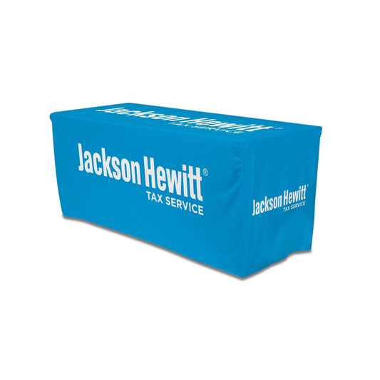 Jackson Hewitt Blue Fitted Tablecloth - 6ft