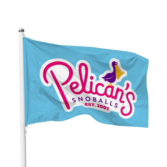 Pelicans Snoballs Pole Flag - 3ft X 5ft
