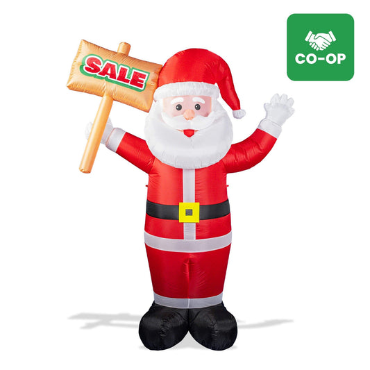 6ft Santa Advertising Inflatable with "Sale" Sign