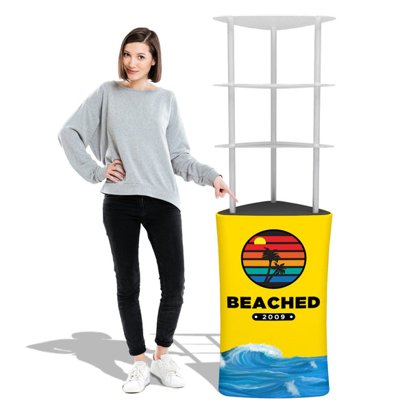 FastZip™ Triangle Trade Show Shelving Display