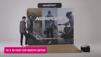 10ft FastZip™ Trade Show Booth - Silver Package