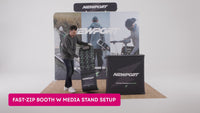 8ft FastZip™ Media Stand Trade Show Booth Package
