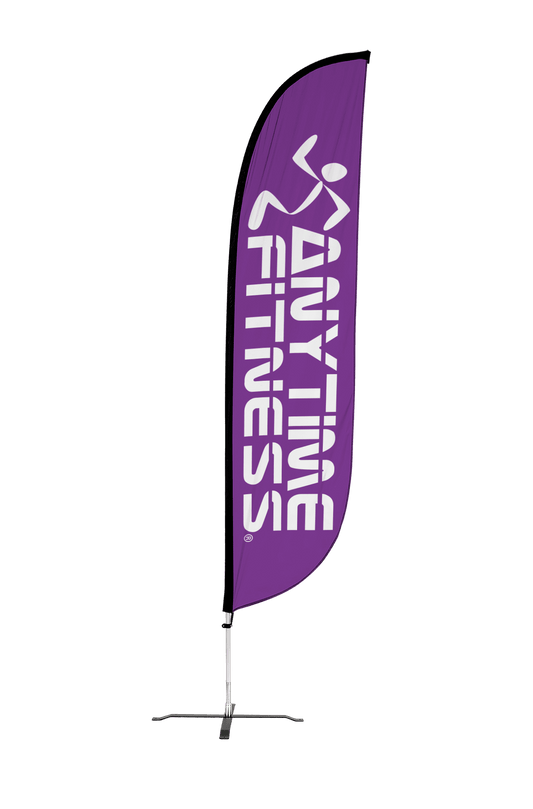 Anytime Fitness Feather Flag Purple