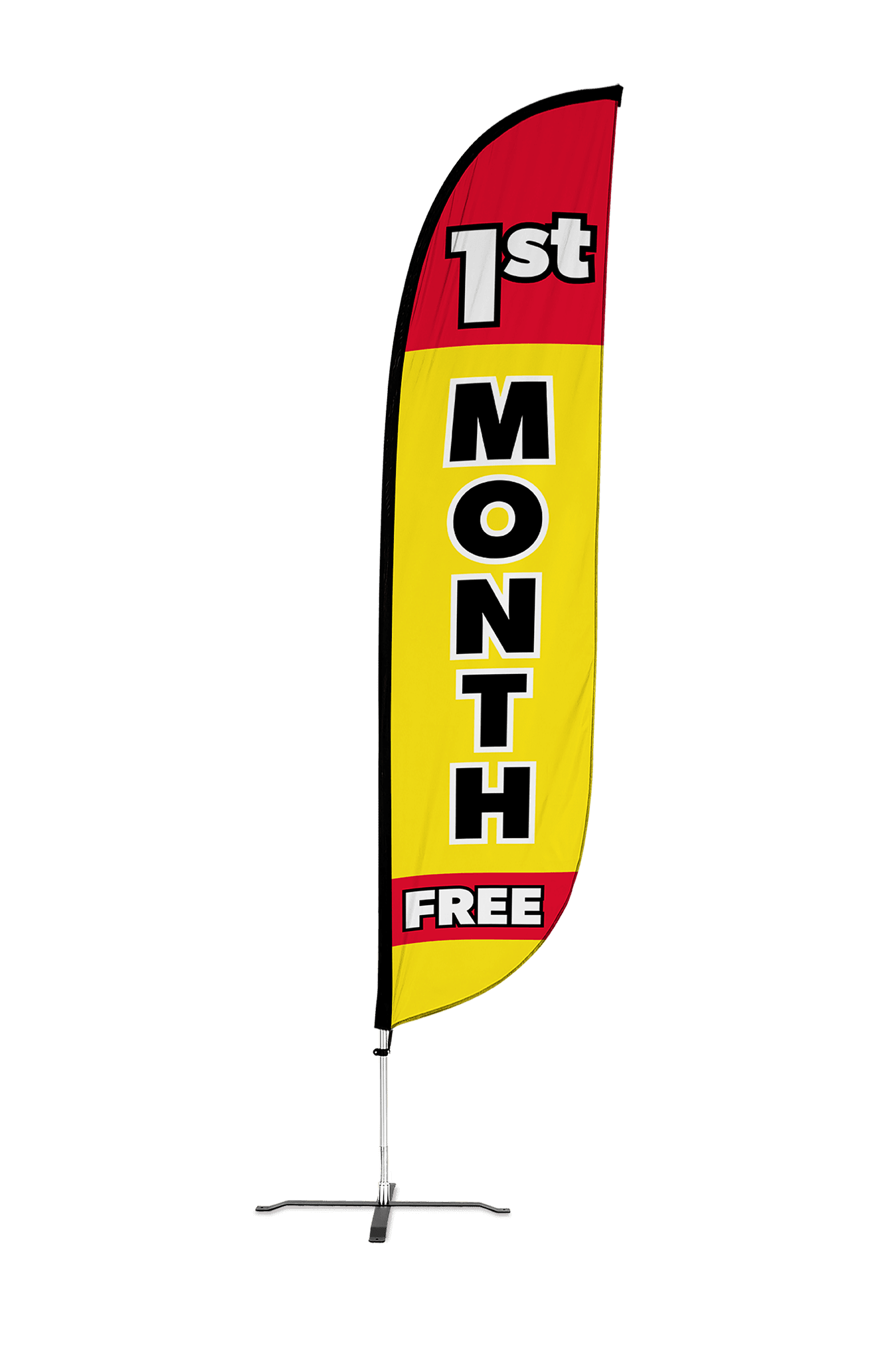 1st Month Free Feather Flag Yellow 10M1200156