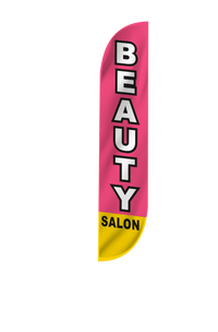 Beauty Salon Feather Flag Pink 