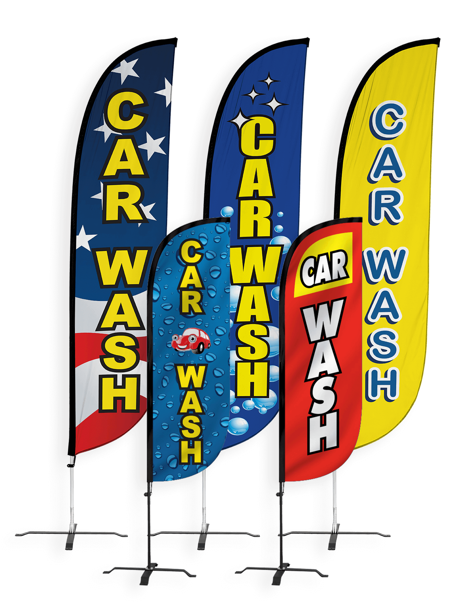 Car Wash Feather Flag Advertising Feather Flags LookOurWay