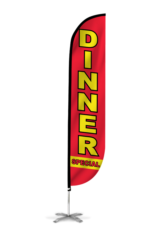 Dinner Special Feather Flag Red