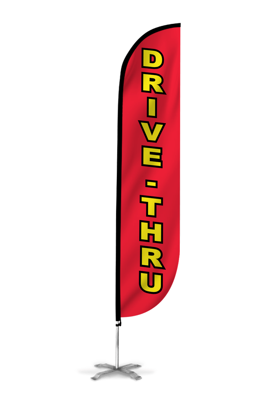 thumbnail image 2 of Drive-Thru Now Open Advertising Vinyl Banner Flag – Many Sizes Available 2 of 6