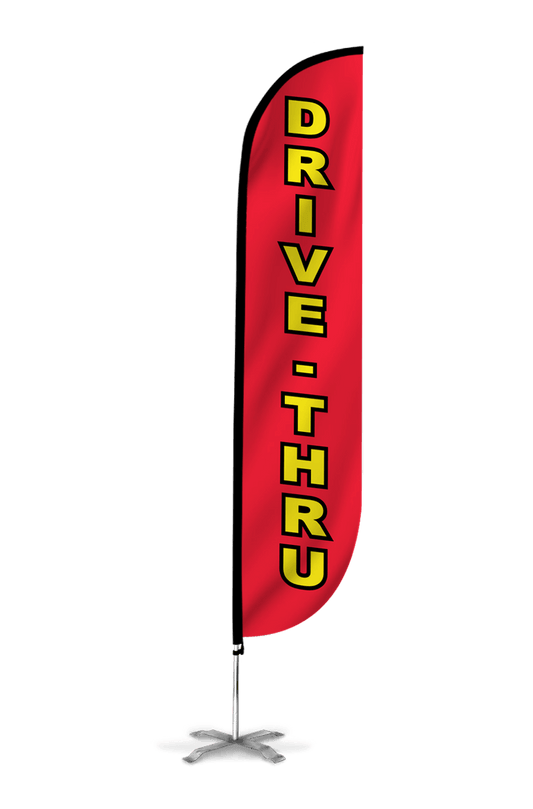 Drive-Thru Feather Flag Red