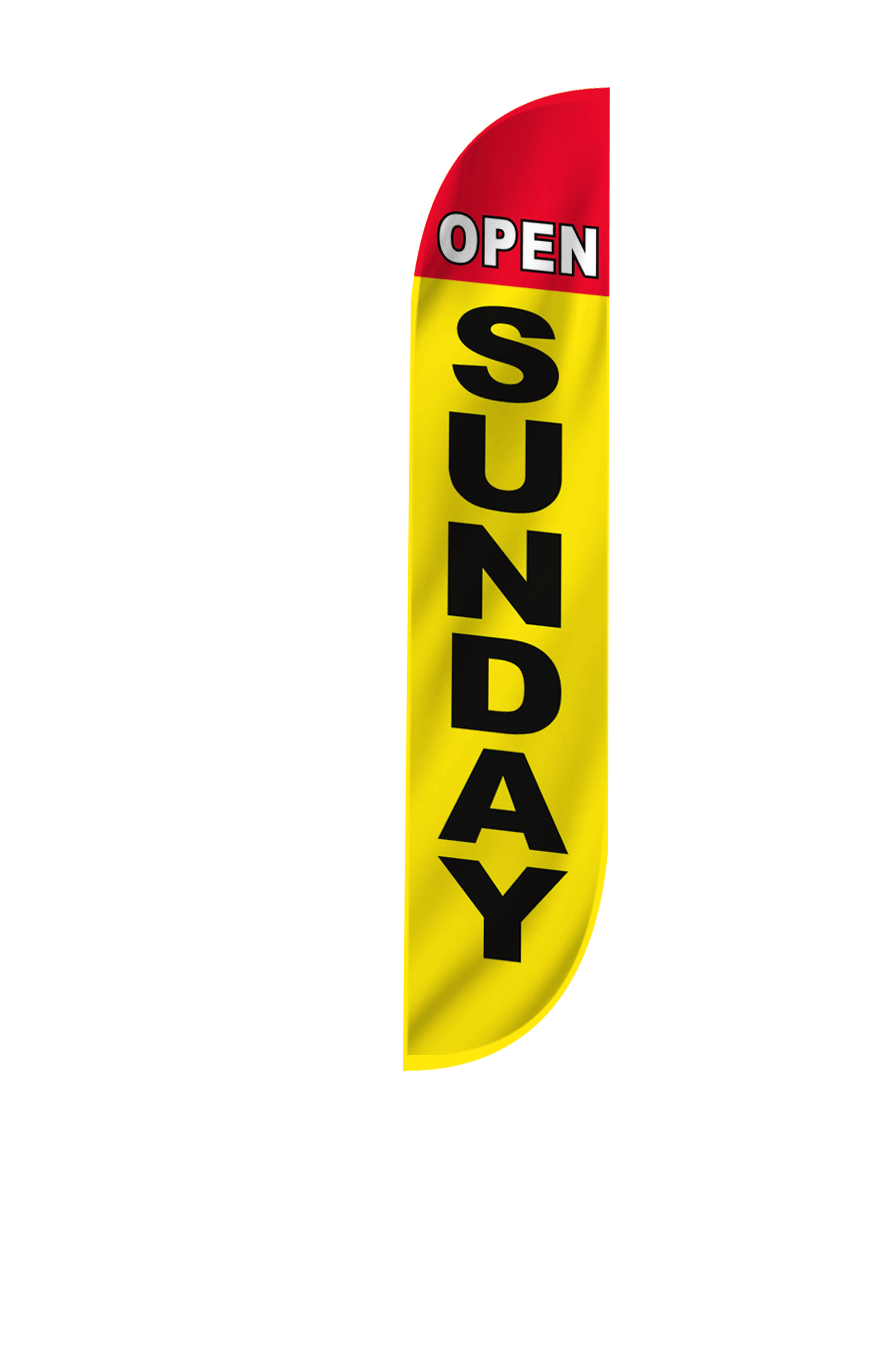 Open Sunday Feather Flag 