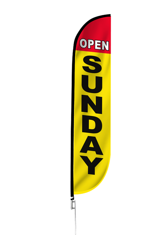 Open Sunday Feather Flag 