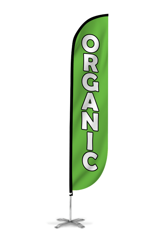 Organic Feather Flag Green