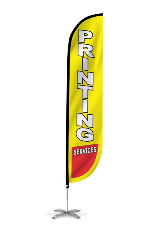 Printing Services Feather Flag Yellow