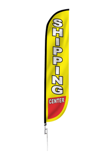 Shipping Center Feather Flag Yellow 