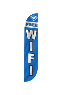 Free Wifi Feather Flag Blue 