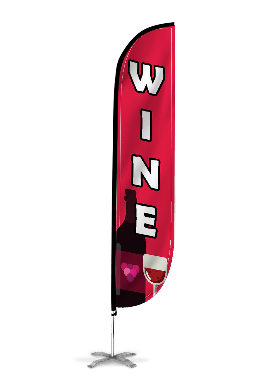 Wine Feather Flag Red – LookOurWay