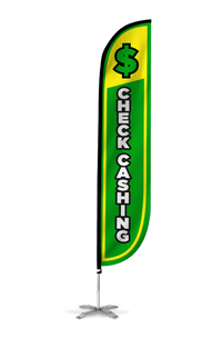 Check Cashing Feather Flag 10M1200047