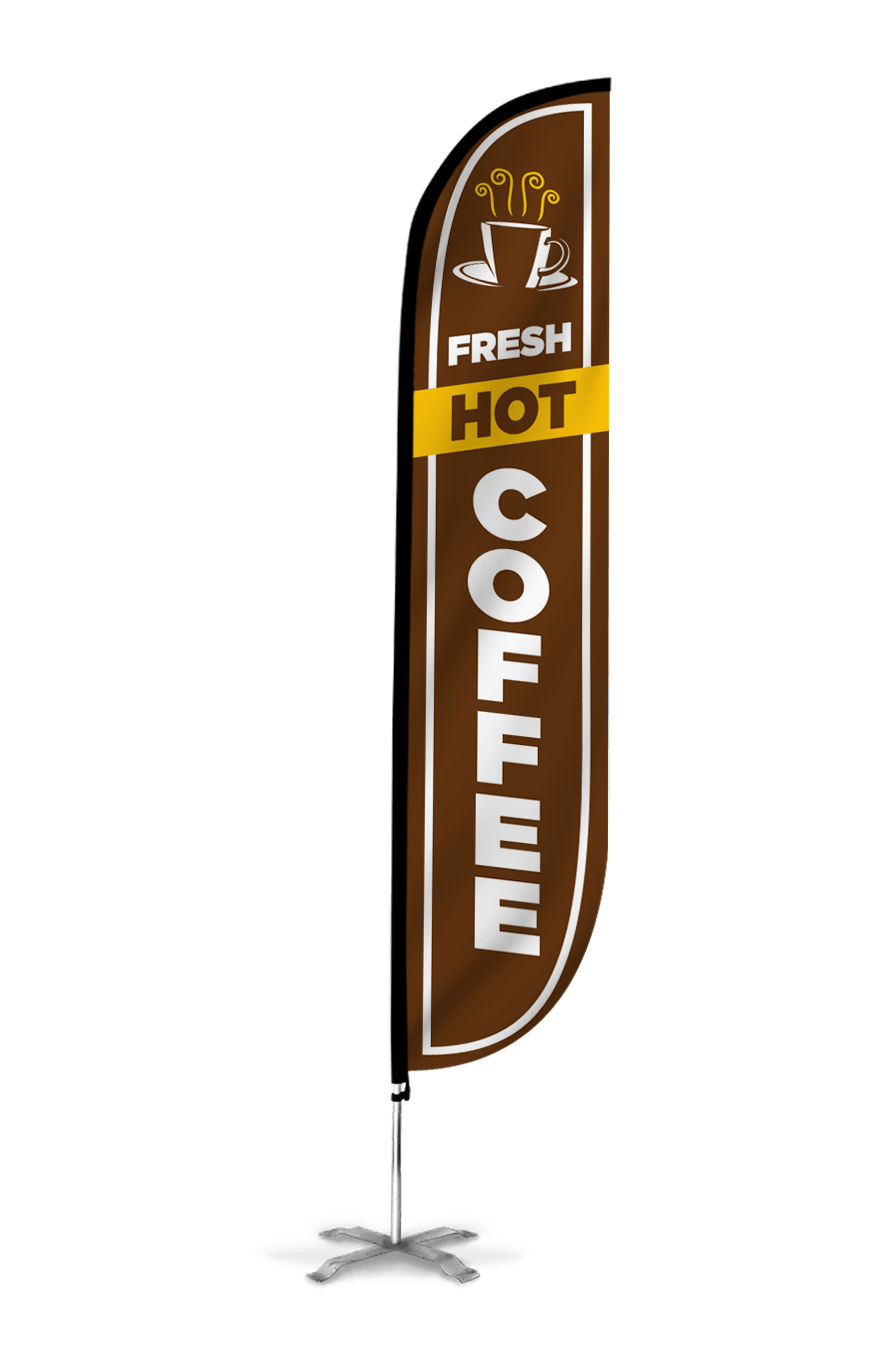 Fresh Hot Coffee Feather Flag 10M1200052
