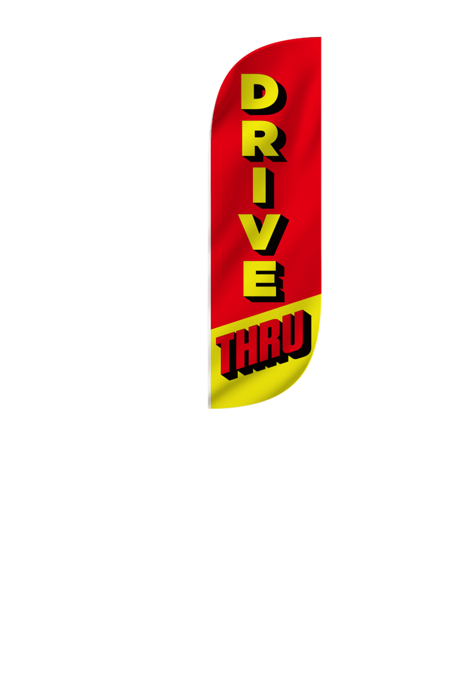 Drive Thru Red & Yellow Feather Flag 