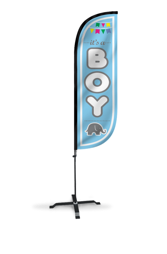 It's A Boy Feather Flag - 5ft