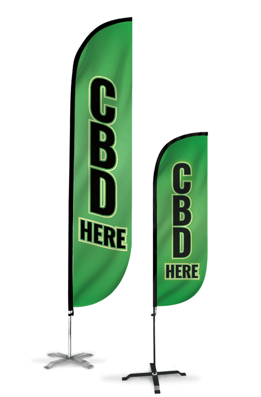 CBD Here Feather Flag