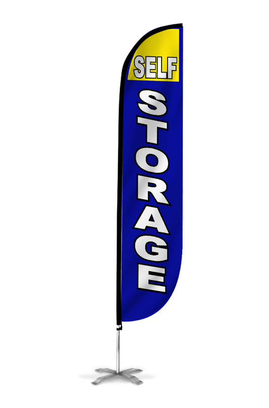 Self Storage Feather Flag Blue