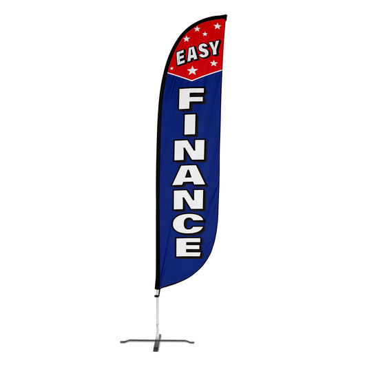 Easy Finance Feather Flag with Stars