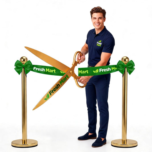 Grand Opening Ribbon Cutting Package w/ Giant Scissors