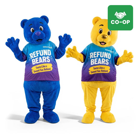 Jackson Hewitt Refund Bear Fur Mascot Costume
