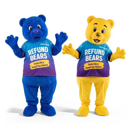 Jackson Hewitt Refund Bear Fur Mascot Costume
