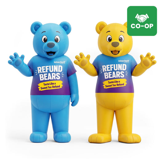 Jackson Hewitt Refund Bear Inflatable Costume