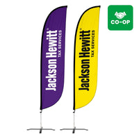 Jackson Hewitt 12ft Logo Feather Flag