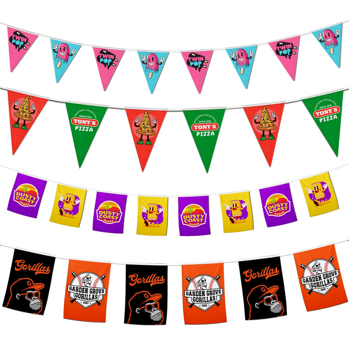 Custom String Pennant Flags | Custom Pennant Banners & Triangle Flags ...