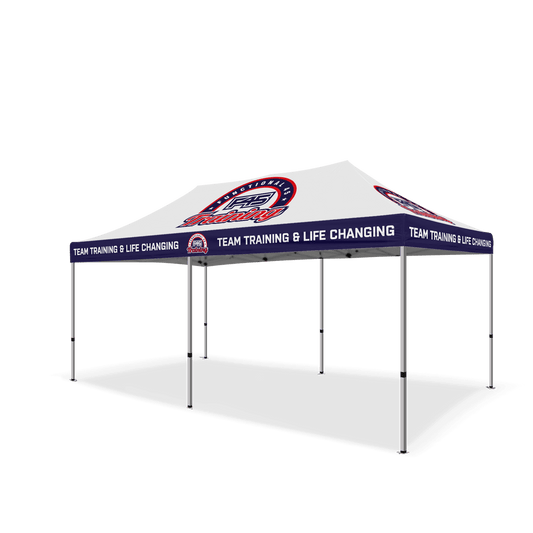 Custom Canopy Tent with Three Back Walls & Table Cover