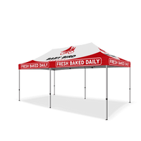 Custom Canopy Tent with Feather Flags & Table Cover