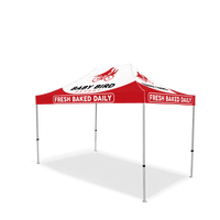 Custom Canopy Tent with Feather Flags & Table Cover