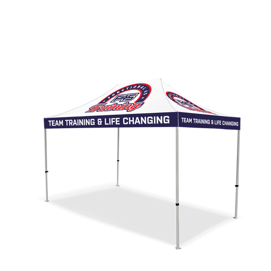 Custom Canopy Tent with Three Back Walls & Table Cover