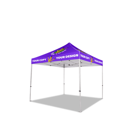 10x10 Custom Canopy Tent w/ Back Wall & Table Cover