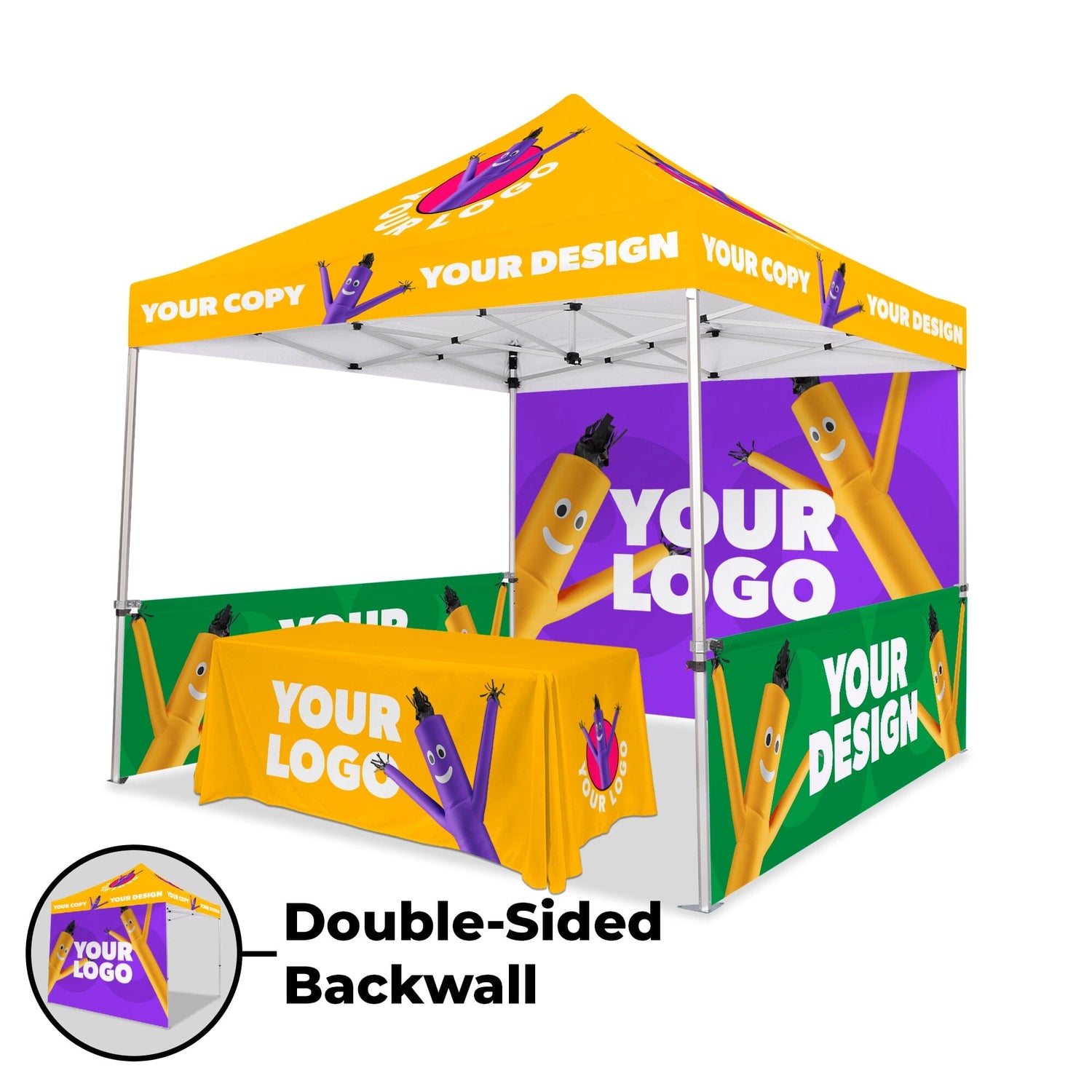 Canopy Top + Frame / Double-Sided Walls / 6ft Throw
