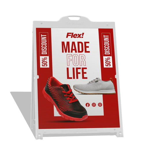 Custom Billboard Plastic A-Frame Sign 36in x 48in