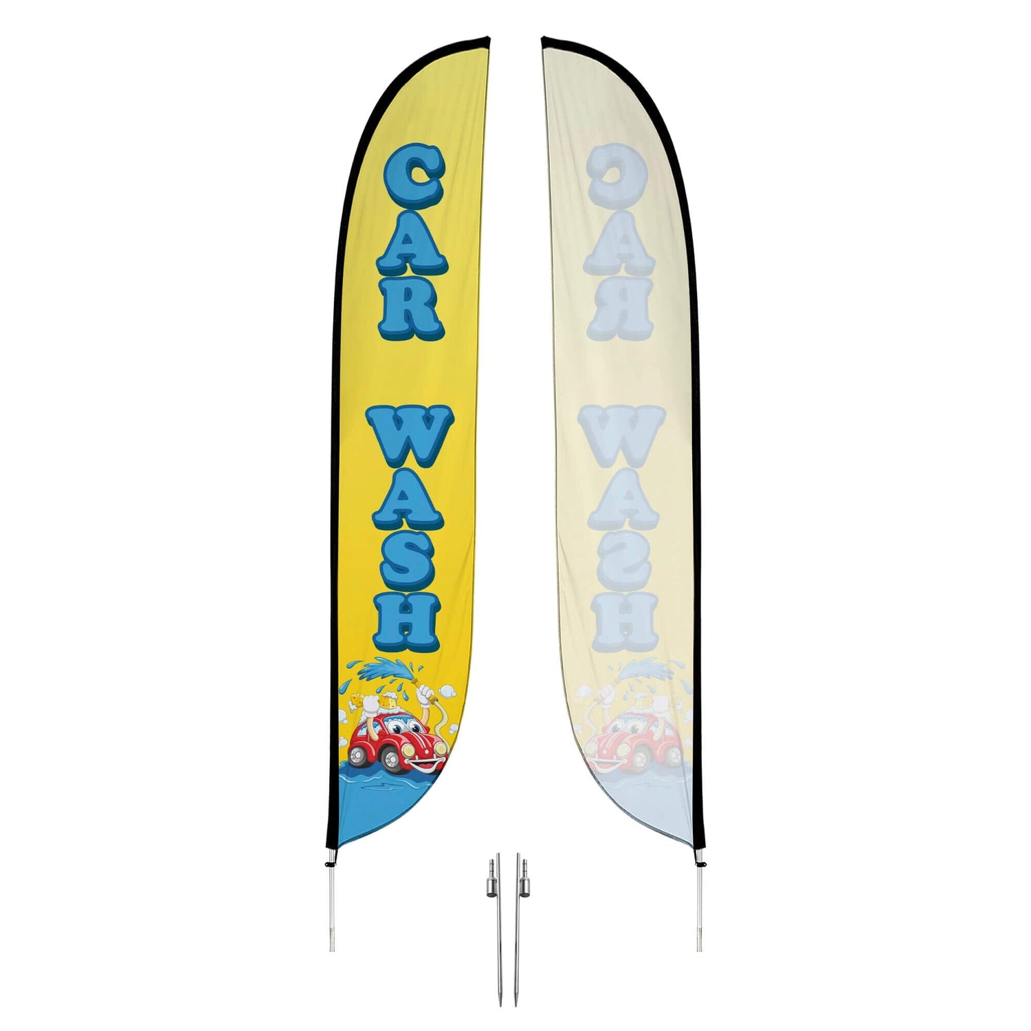 One Choice 14 ft Marketing Feather Flags Custom Printed - Spike Base